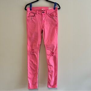 Rag & Bone for Intermix Neon Pink Skinny Jeans
